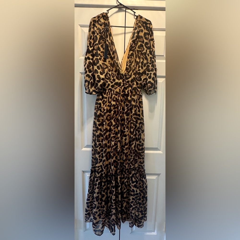 NWT Leopard Print Maxi Dress - Picture 2 of 4